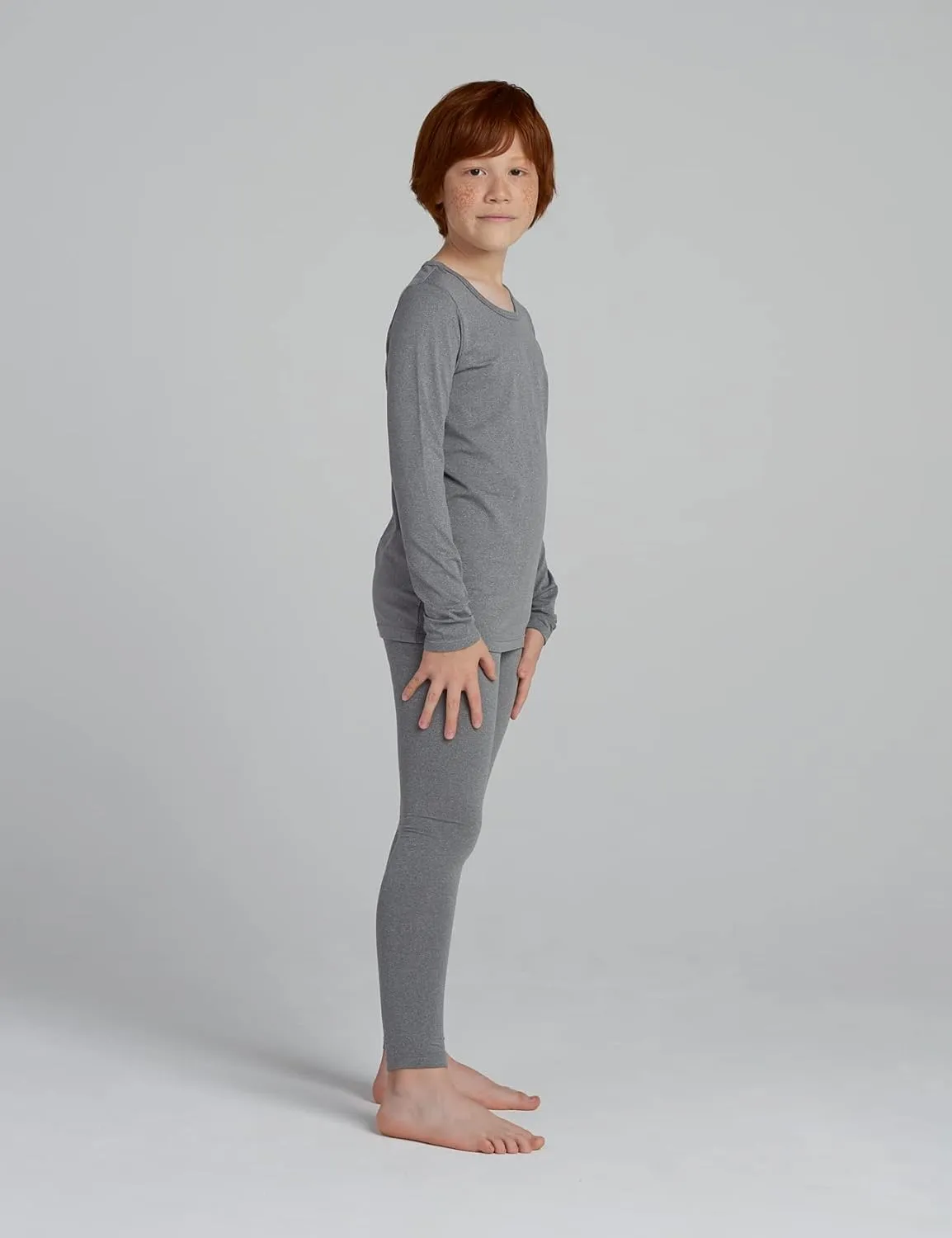 LAPASA Boys Thermal Underwear Set Fleece Lined Long John Base Layer Top & Bottom Ski Winter Extreme Cold B03