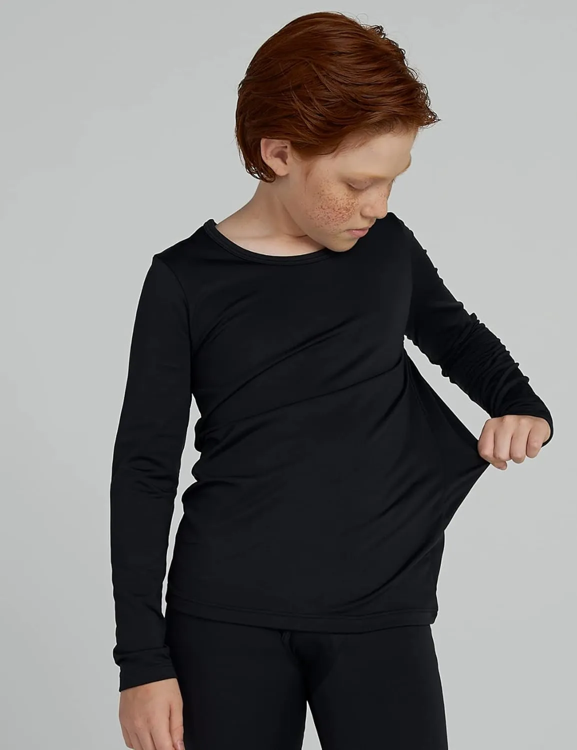 LAPASA Boys Thermal Underwear Set Fleece Lined Long John Base Layer Top & Bottom Ski Winter Extreme Cold B03