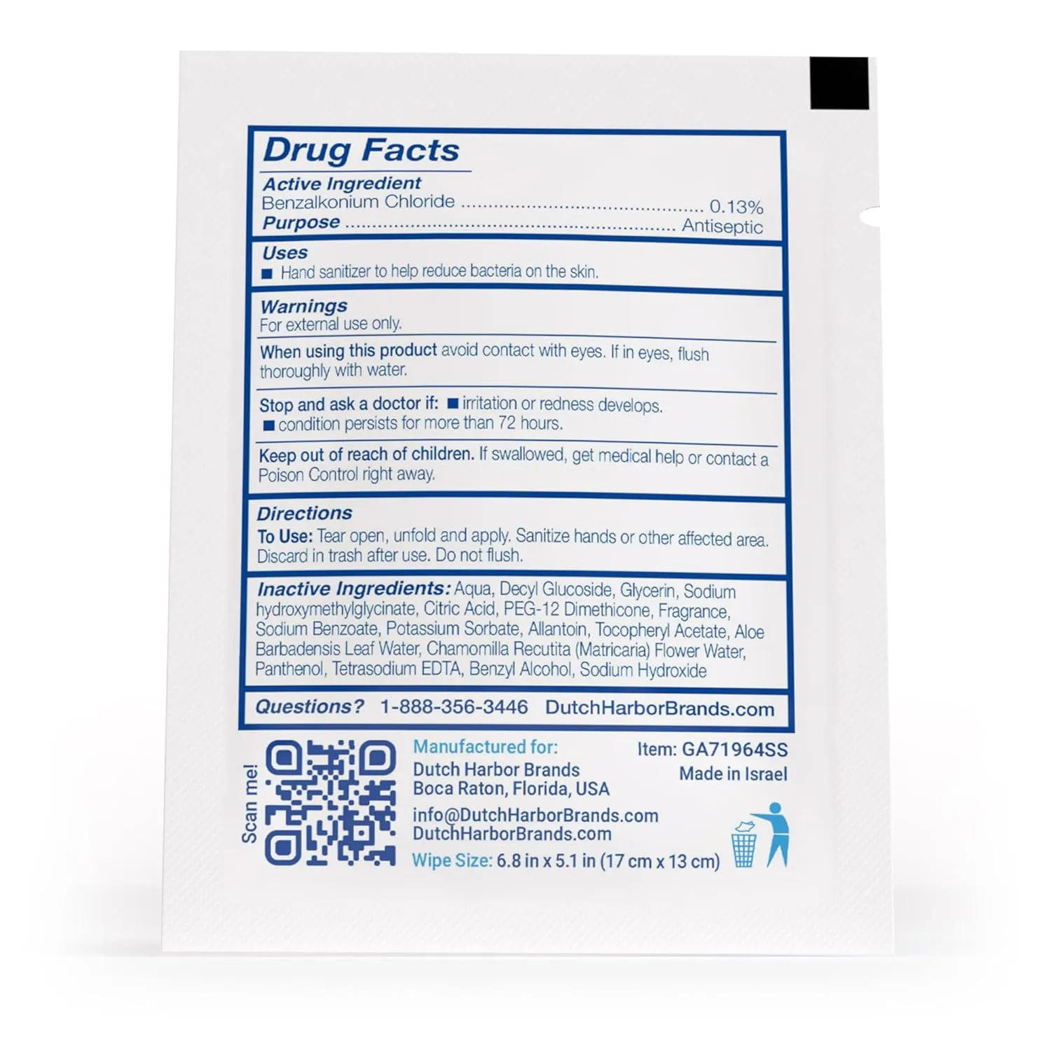 Large Antibacterial Hand Wipes Individually Wrapped Wipes, Travel Size Hand Sanitzer Wipes with Aloe in Dispenser Box, 100 ct Lemon Scent (100 wipes) (Pack of 1)