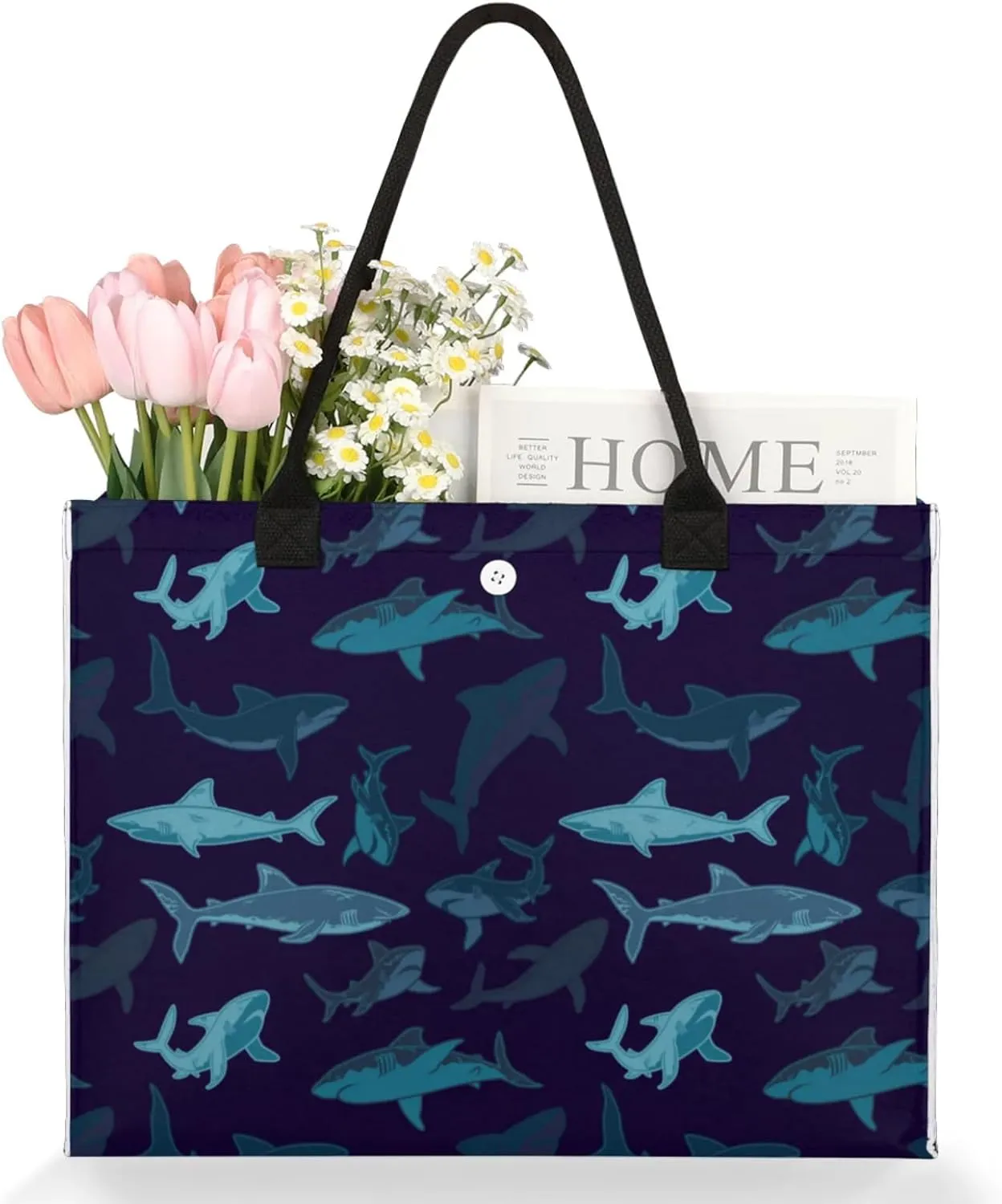 Large Beach Bag,Waterproof Sandproof Tote Bag with Pocket