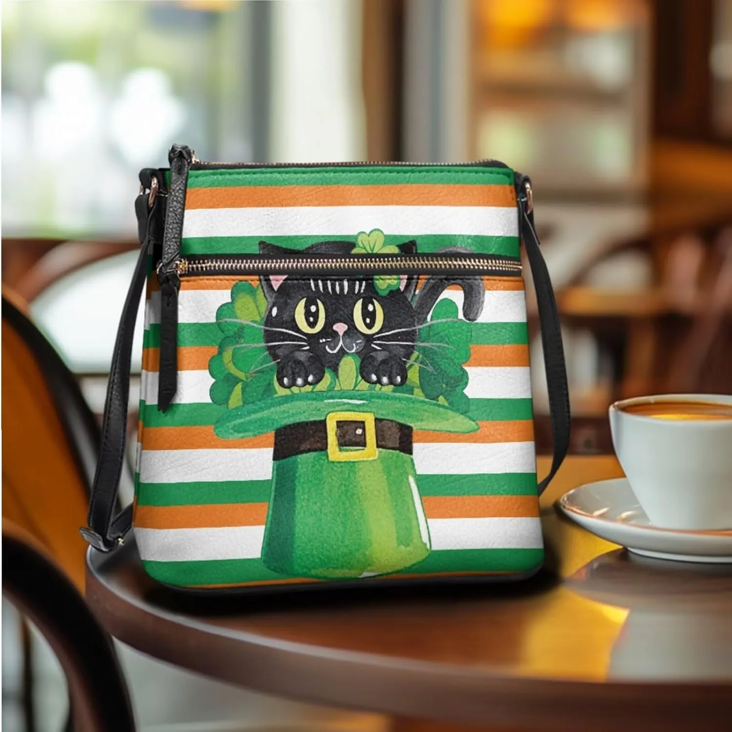 Large Crossbody Bucket Bags for Women 2 Pieces Leather Purse Cross Body Handbag Wristlet Purses for Women