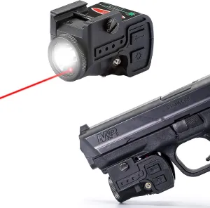Laser Sight for Pistol, Lasercross Laser Light Combo, Airsoft Gun Lasers with Magnetic Rechargeable and Strobe Function, Bright Pistol Flashlight with Standard Picatinny Rail for Handgun and Shotguns