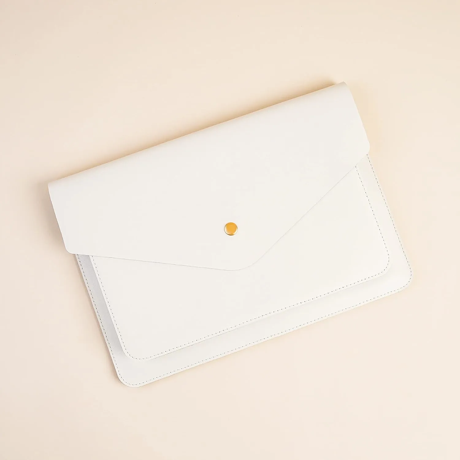 Leather Laptop Sleeve 15Inch 16 Inch Compatible with New MacBook Pro 16, New MacBook Pro 15, Surface Book 15, Dell XPS 15 Color White