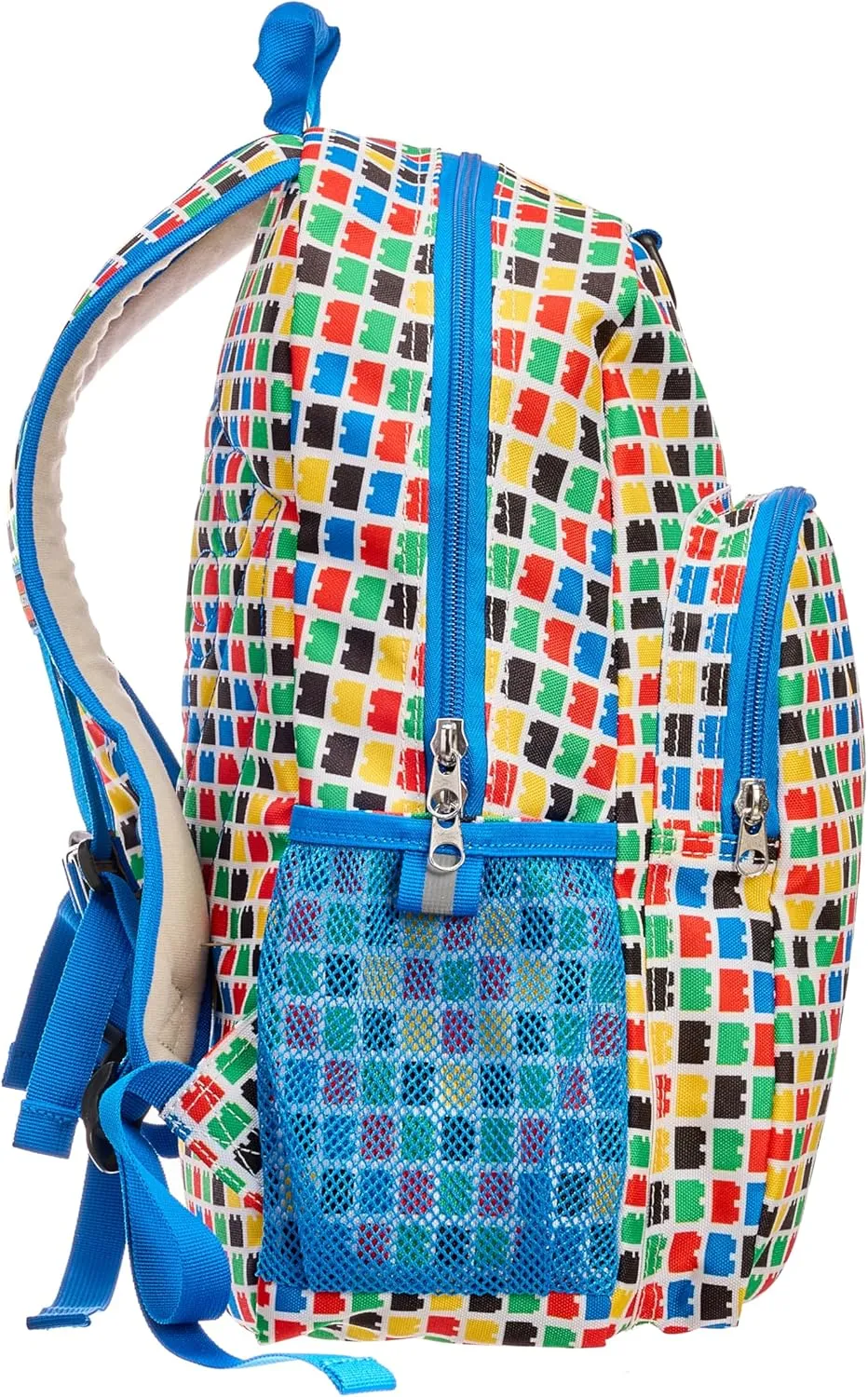 LEGO Heritage Classic Kids School Backpack Bookbag, for Travel, On-the-Go, Back to School, Boys and Girls, with Adjustable Padded Straps and Fun patterns, Checkered Brick