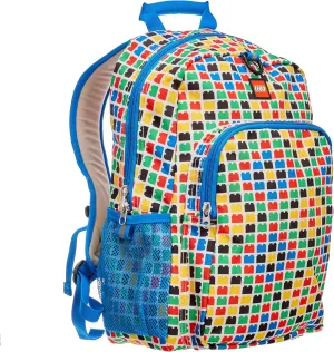 LEGO Heritage Classic Kids School Backpack Bookbag, for Travel, On-the-Go, Back to School, Boys and Girls, with Adjustable Padded Straps and Fun patterns, Checkered Brick
