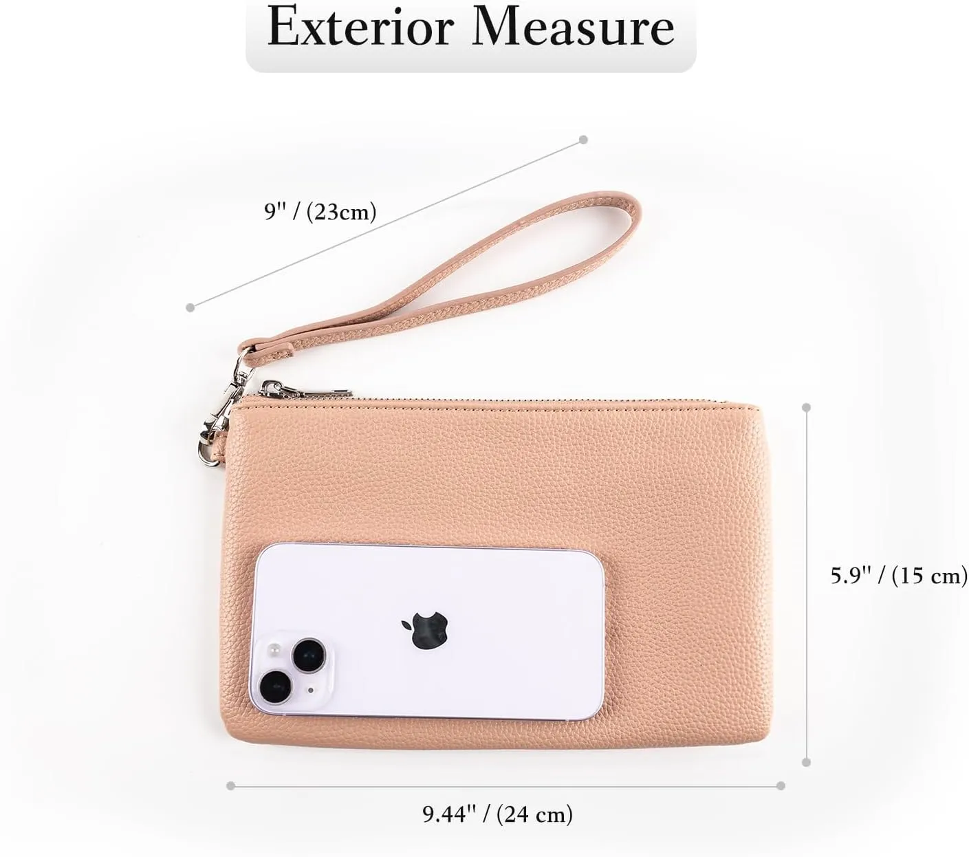 letech  Wristlet Wallet for Women Dual Pouch Wristlet Portable keychain wallet Coin Purse Wristlet Clutch Wallet Purse Credit Card Holder Gifts for Women Ladies Female pink