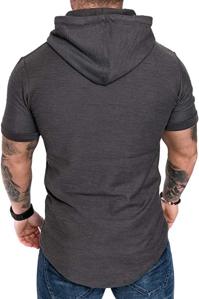 Lexiart Mens Fashion Athletic Hoodies Sport Sweatshirt Solid Color Fleece Pullover
