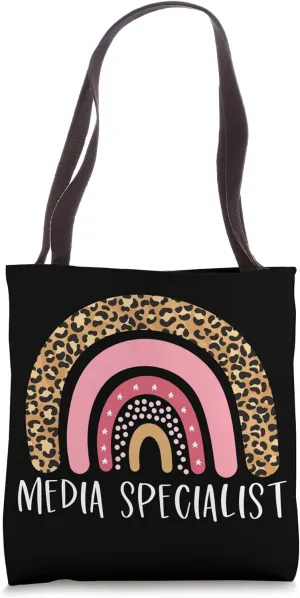Library Media Specialist Rainbow Library Media Specialists Tote Bag