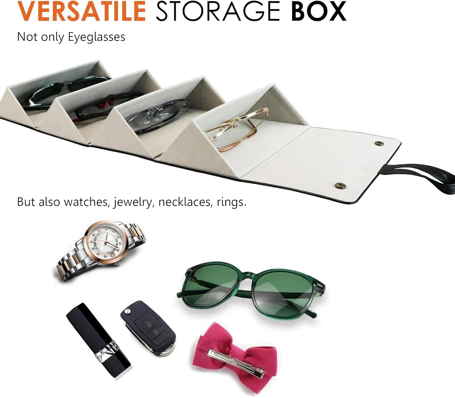 LifeArt Eyeglass Case Hard Shell, Portable Sunglass Case, Fashionable PU Leather Eyeglass Case, Lightweight