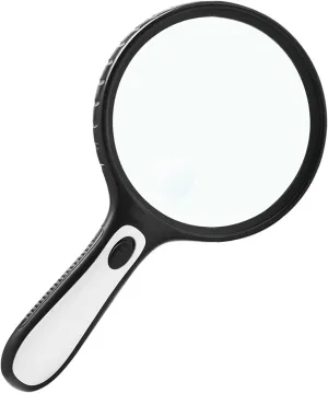 Lighted Magnifying Glass Handheld，3-30X / 60X Large Magnifying Glass with Light，Led Magnifiers for Seniors,Reading Books, Medicine Bottle Small Font