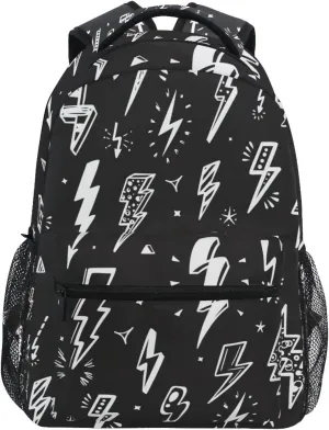 Lightning Bolts Boys Girls Kids School Backpacks Bookbag, Elementary School Bag Travel Backpack Daypack