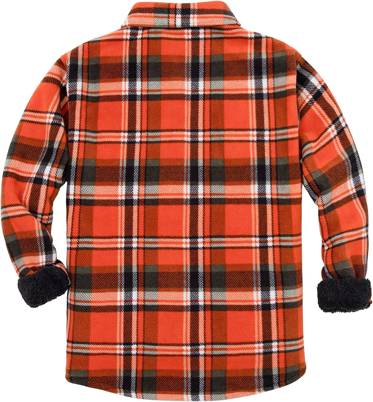Lisskolo Men's Warm Sherpa Flannel Shirt Jacket Heavy Fleece Lined Plaid Button Up Jackets