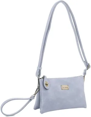 Liz Soto Ella Womens Crossbody Purse and Wristlet - PU Leather Wallet and Over the Shoulder Bags with Wrist Strap