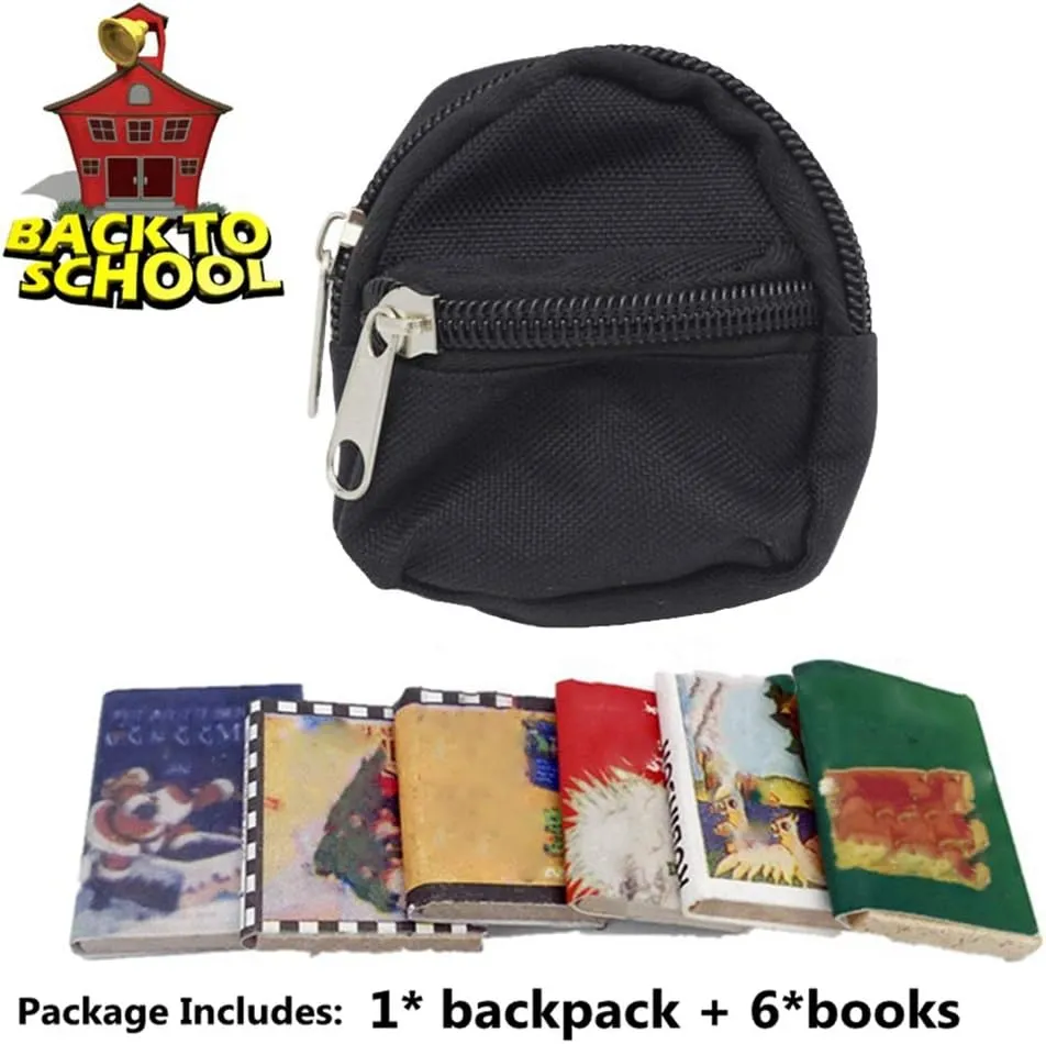 Lizard Backpack for Bearded Dragons School Bag & Books Set Reptile Apparel Accessories Handmade Photo Party Back to School Supplies for Lizard Bearded Dragon Crested Gecko Chameleon (Black)