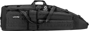 Loaded Gear 46" Long Rifle Pistol Gun Firearm Light Weight Double Cabinet Tactical Bag (Black)