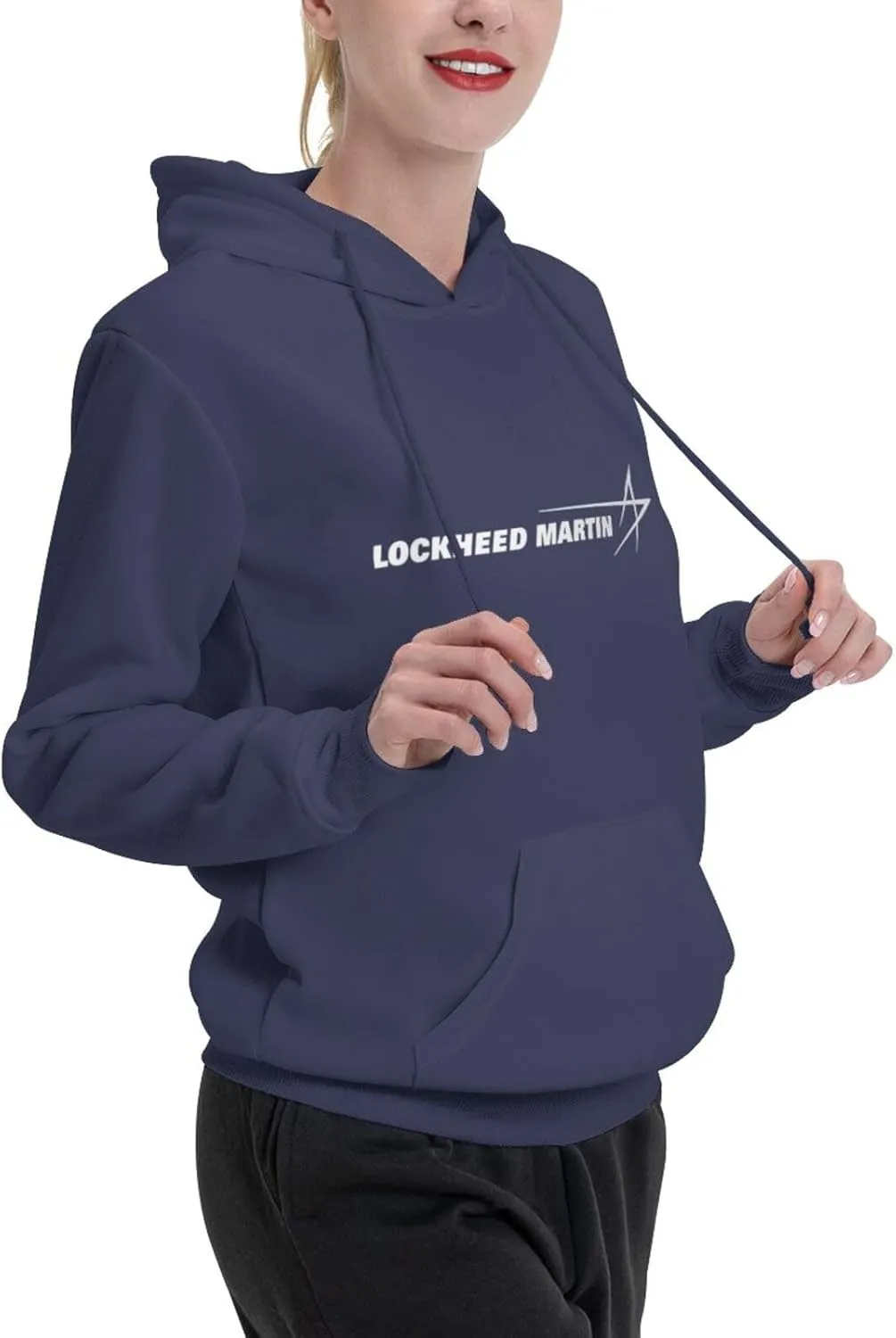 Lockheed Martin Womens Casual Hoodies Pullover Tops Drawstring Long Sleeve Sweatshirts