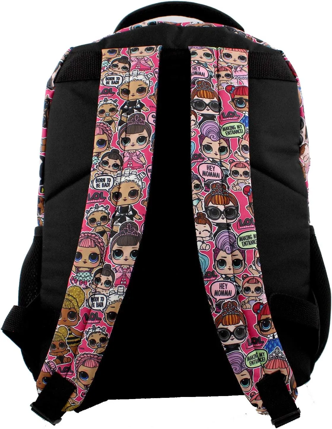 L.O.L. Surprise! Dolls Girls 16" School Backpack (One Size, Black/Pink)