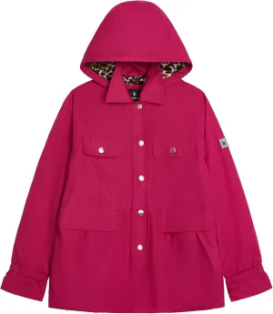 LONDON FOG Baby Girls' Midweight Flounce Hem Utililty Trench with Hood