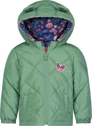 LONDON FOG Baby Girls' Toddler Midweight Hooded Jacket with Ears, Soft Fleece Lined