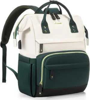 LOVEVOOK Laptop Backpack for Women, 17 Inch Work Business Backpacks Purse with USB Port, Large Capacity Nurse Bag College Bookbag for School, Waterproof Casual Daypack for Travel