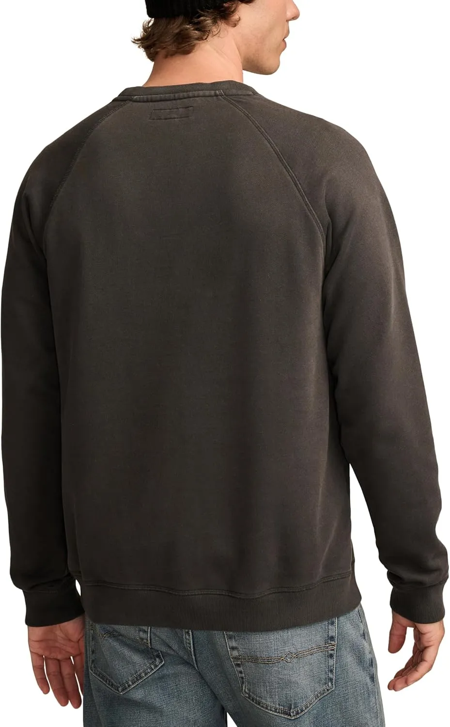 Lucky Brand Men's Fleece Logo Raglan Crew