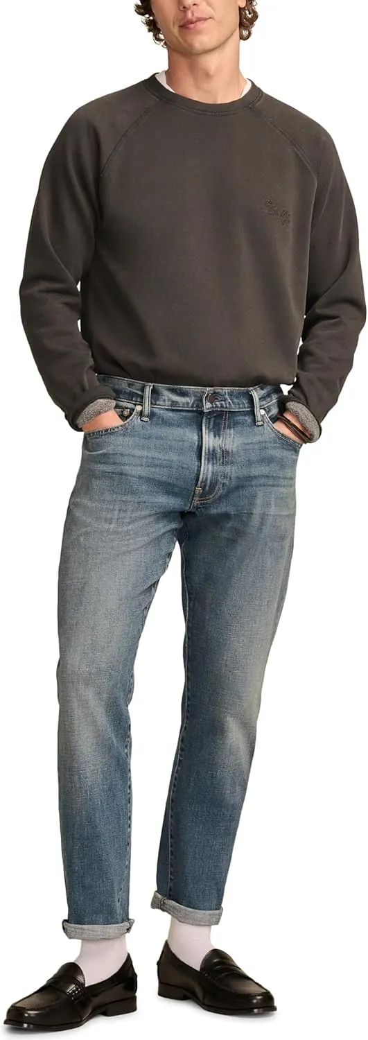 Lucky Brand Men's Fleece Logo Raglan Crew