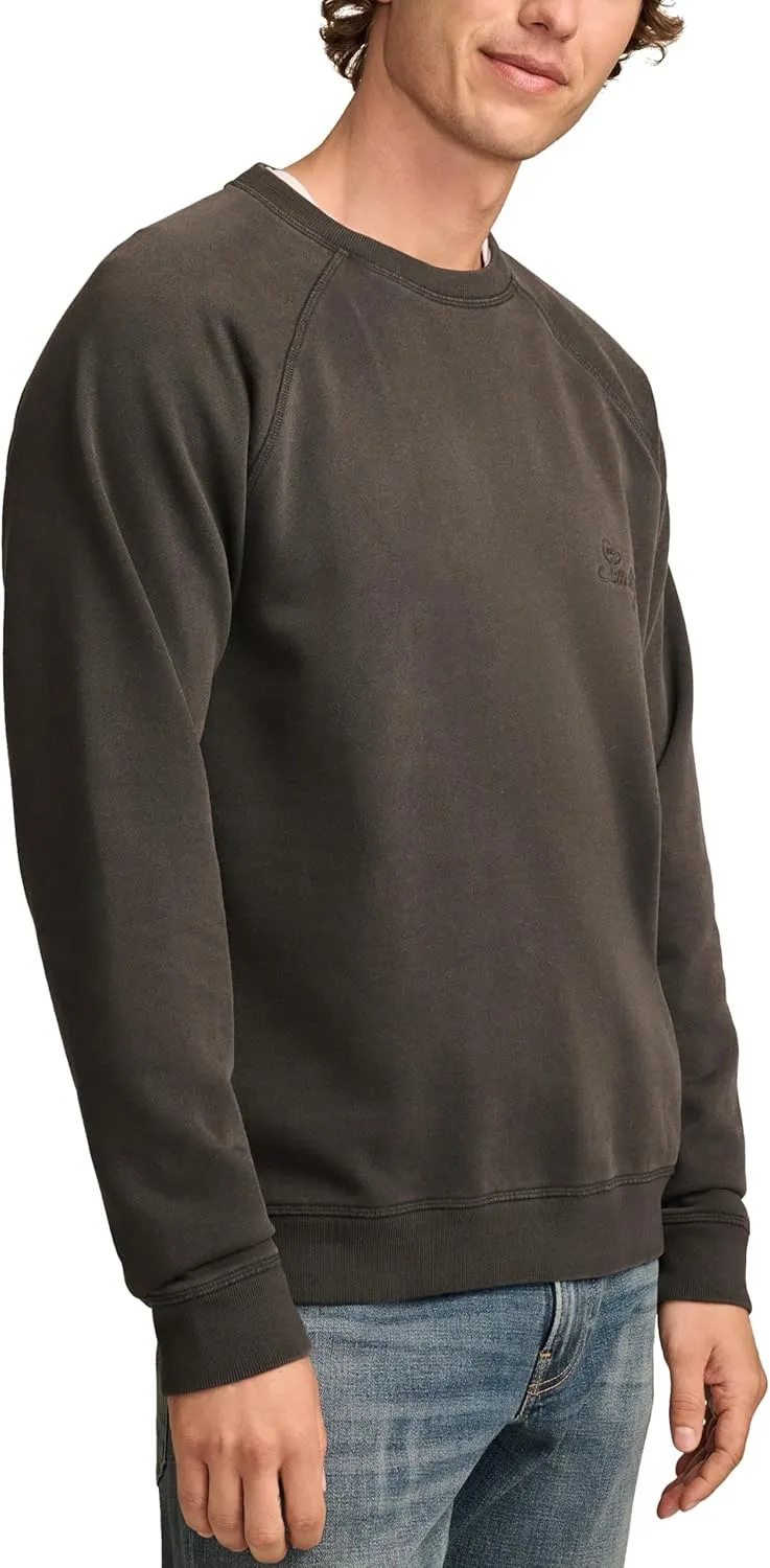 Lucky Brand Men's Fleece Logo Raglan Crew
