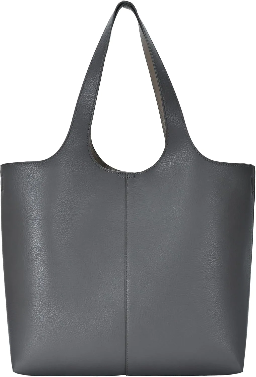 Madison West Elle Tote | Vegan Leather Tote Bags for Women with Double Handles and Scoop neck | 17.5" L x 6" W x 13" H