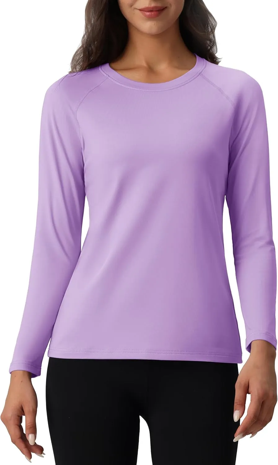 MAGCOMSEN Women's Thermal Shirts Fleece Lined Undershirt Long Sleeve Tops Warm Workout Winter Base Layer