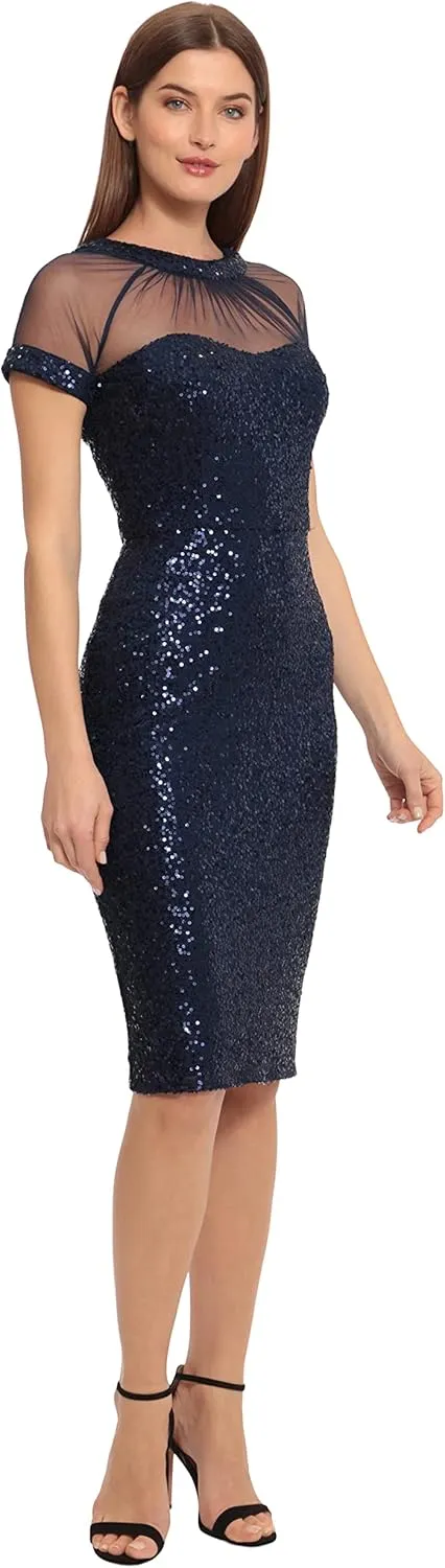 Maggy London Women's Illusion Dress Occasion Event Party Holiday Cocktail Guest of Wedding.