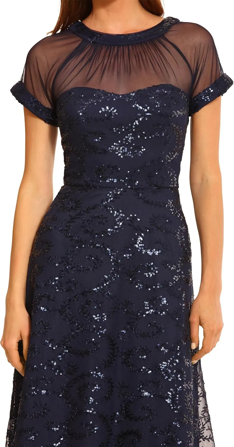 Maggy London Women's Illusion Dress Occasion Event Party Holiday Cocktail