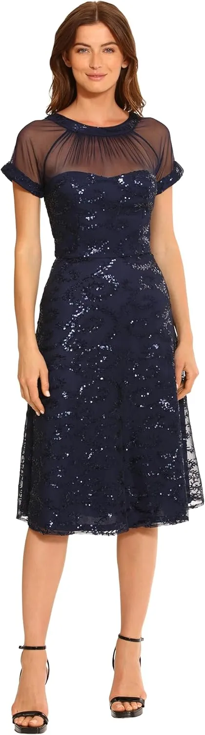 Maggy London Women's Illusion Dress Occasion Event Party Holiday Cocktail