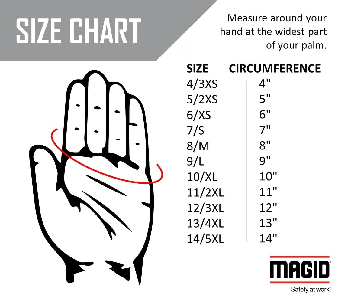 MAGID KA1000-8 Cut Master KA1000 Kevlar Armor Blend Seamless Knit Gloves, Cut Level 5, Medium, Yellow