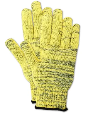 MAGID KA1000-8 Cut Master KA1000 Kevlar Armor Blend Seamless Knit Gloves, Cut Level 5, Medium, Yellow