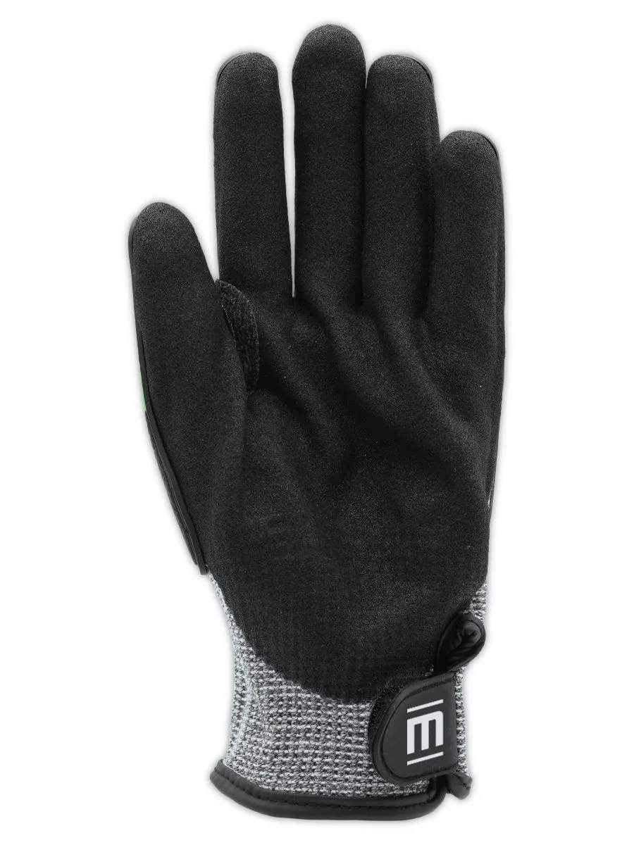MAGID T-REX Flex Series ANSI Cut Level A9 Knit Impact Glove, 1 Pair, NitriX Palm, Size 11/XXL, Black & Green, TRX795