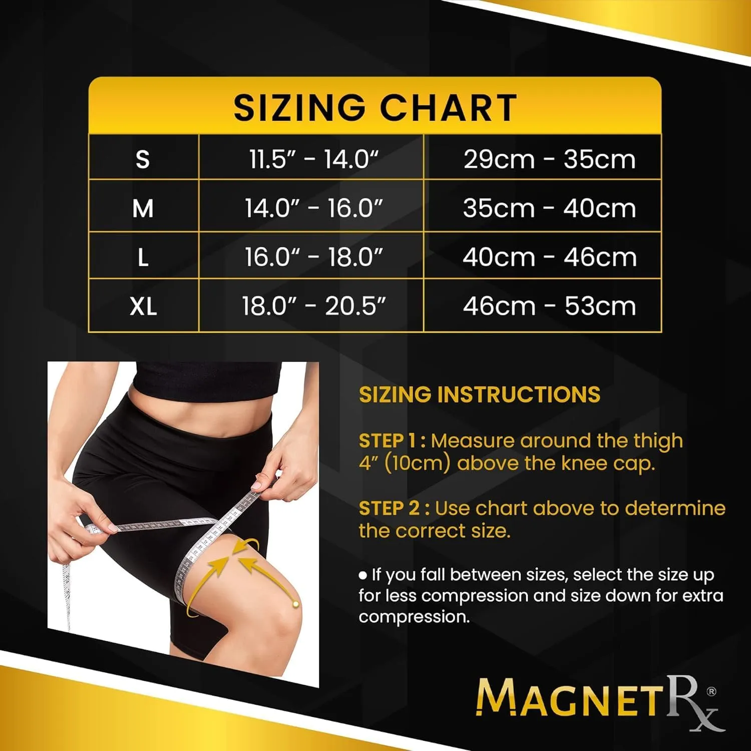 MagnetRX® Magnetic Knee Sleeve – (2-Pack) Effective Compression Knee Brace with Magnets for Knee Comfort & Recovery – Magnetic Knee Brace Support (Medium)