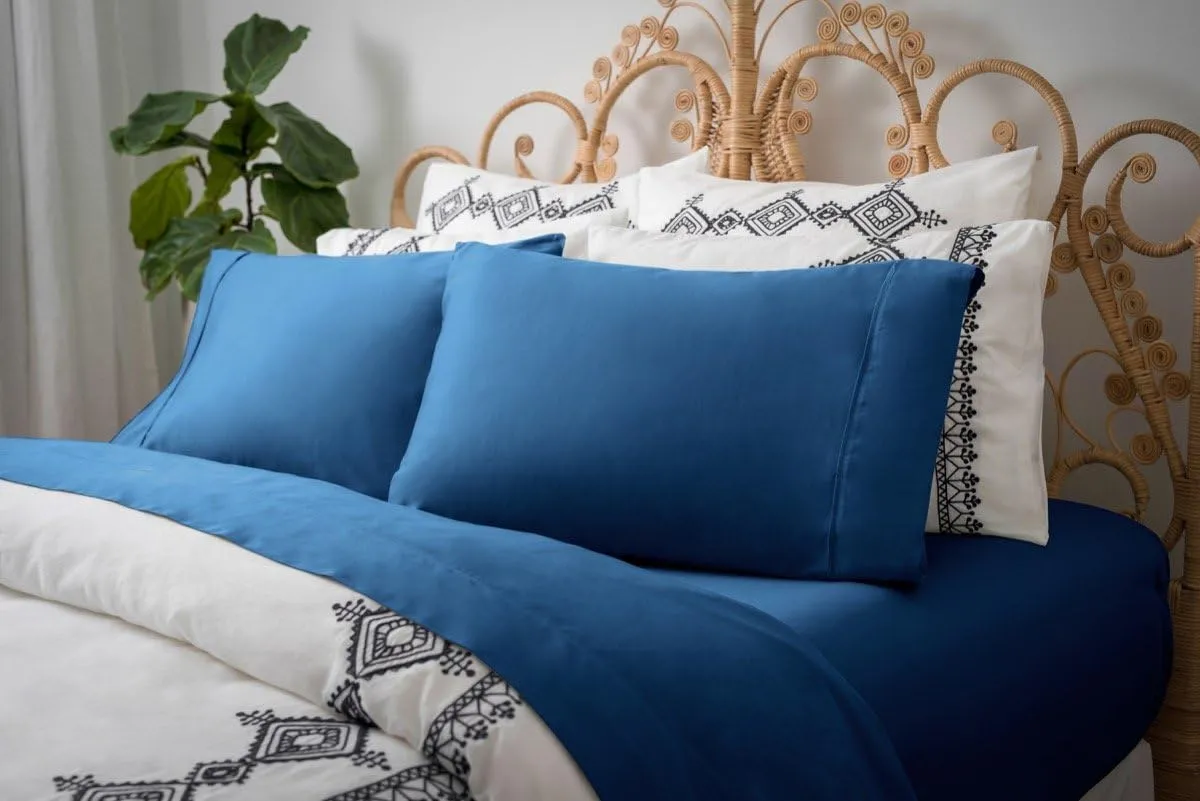 Magnolia Organics Dream Collection Pillowcase Pair - Standard, Moroccan Blue
