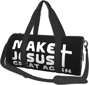 Make Jesus Great Again Duffel Bag Gym Bag Travel Sports Tote Large Foldable Beach Swim Yoga1