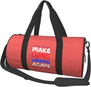 Make Lying Wrong Again Duffel Bag Gym Bag Travel Sports Tote Large Foldable Beach Swim Yoga5