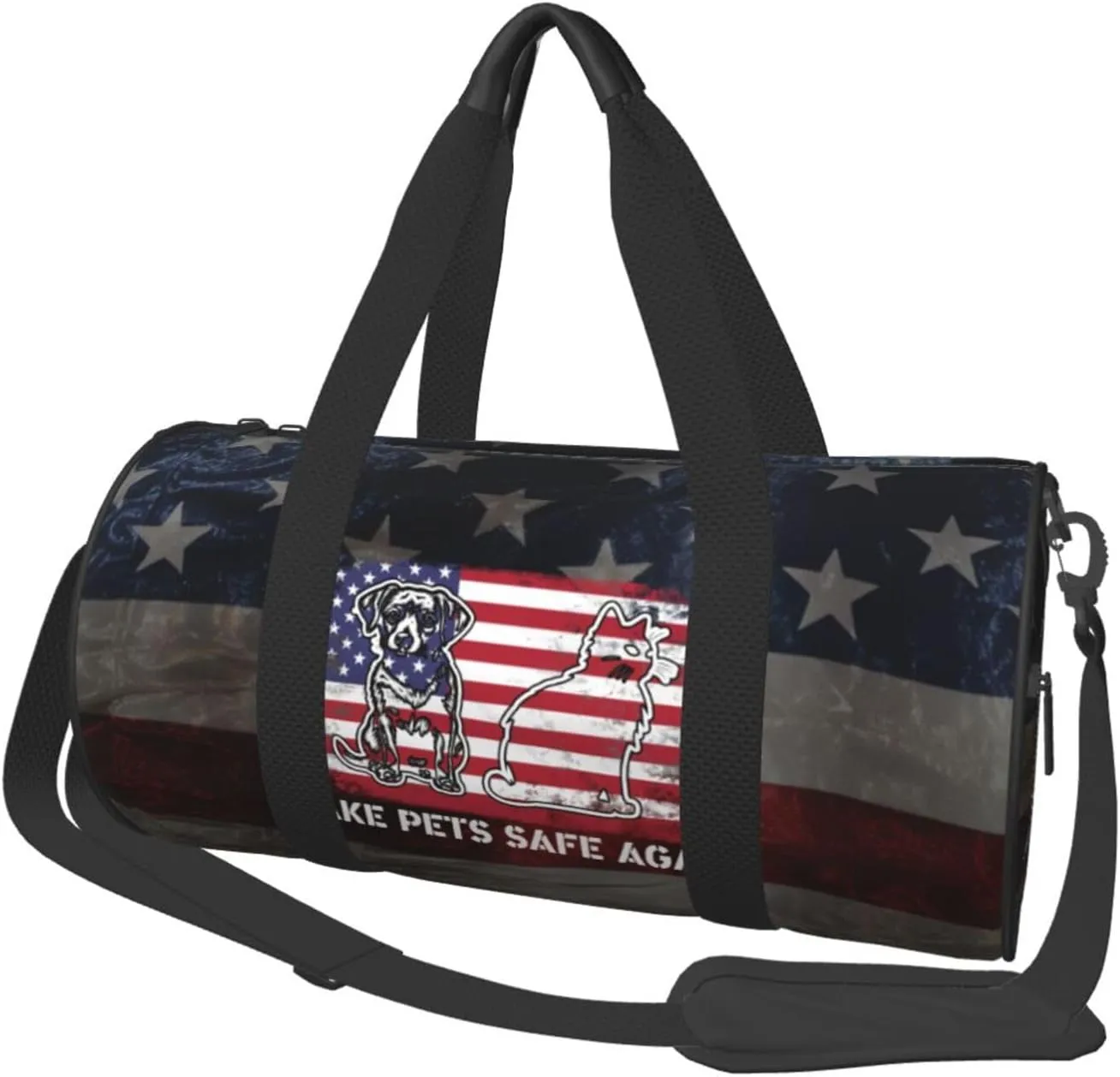 Make Pets Safe Again Duffel Bag Gym Bag Travel Sports Tote Large Foldable Beach Swim Yoga6