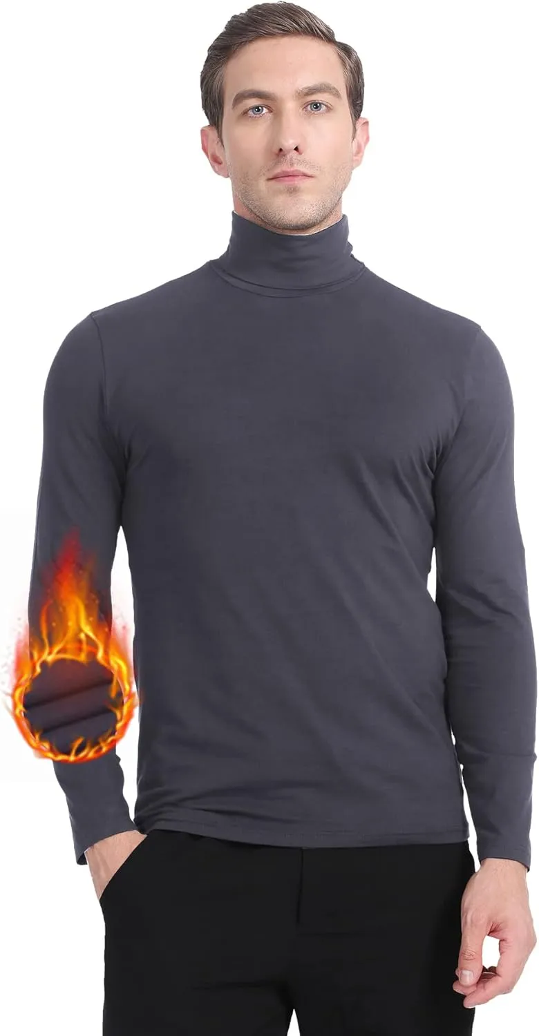 MANCYFIT Mens Thermal Shirts Fleece Lined Top Long Sleeve Base Layer Pullover
