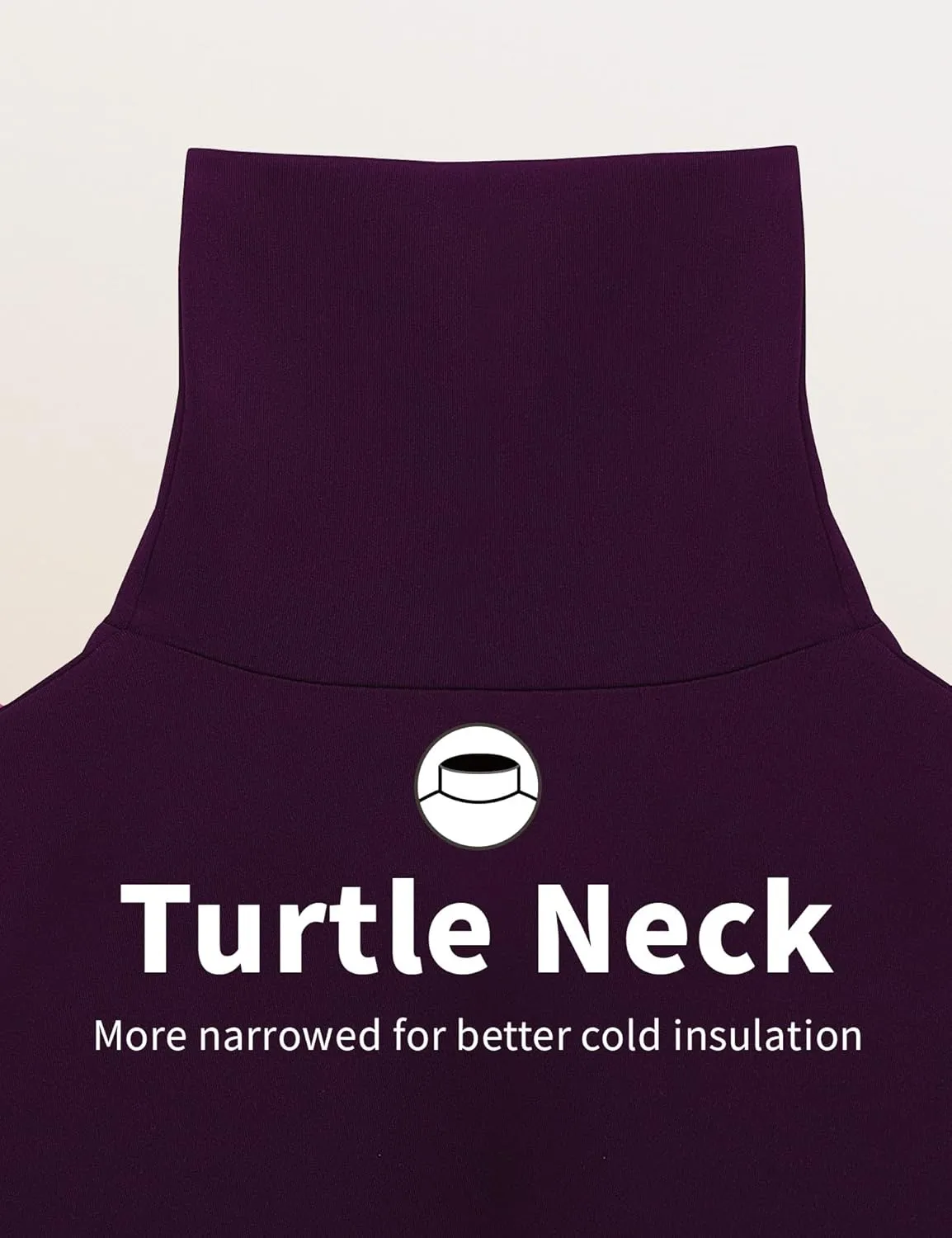 MANCYFIT Thermal Top for Women Turtleneck Shirt Long Sleeve Undershirt Ultra Soft Fleece Lined Base Layer