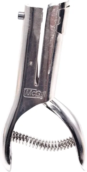 McGill Utility 300 Series Heavy Duty 1/8 Inch Round Single Hole Punch, 20-Sheet Capacity, Nickel-Plated Steel (MCG301), Silver, Small (1-24)