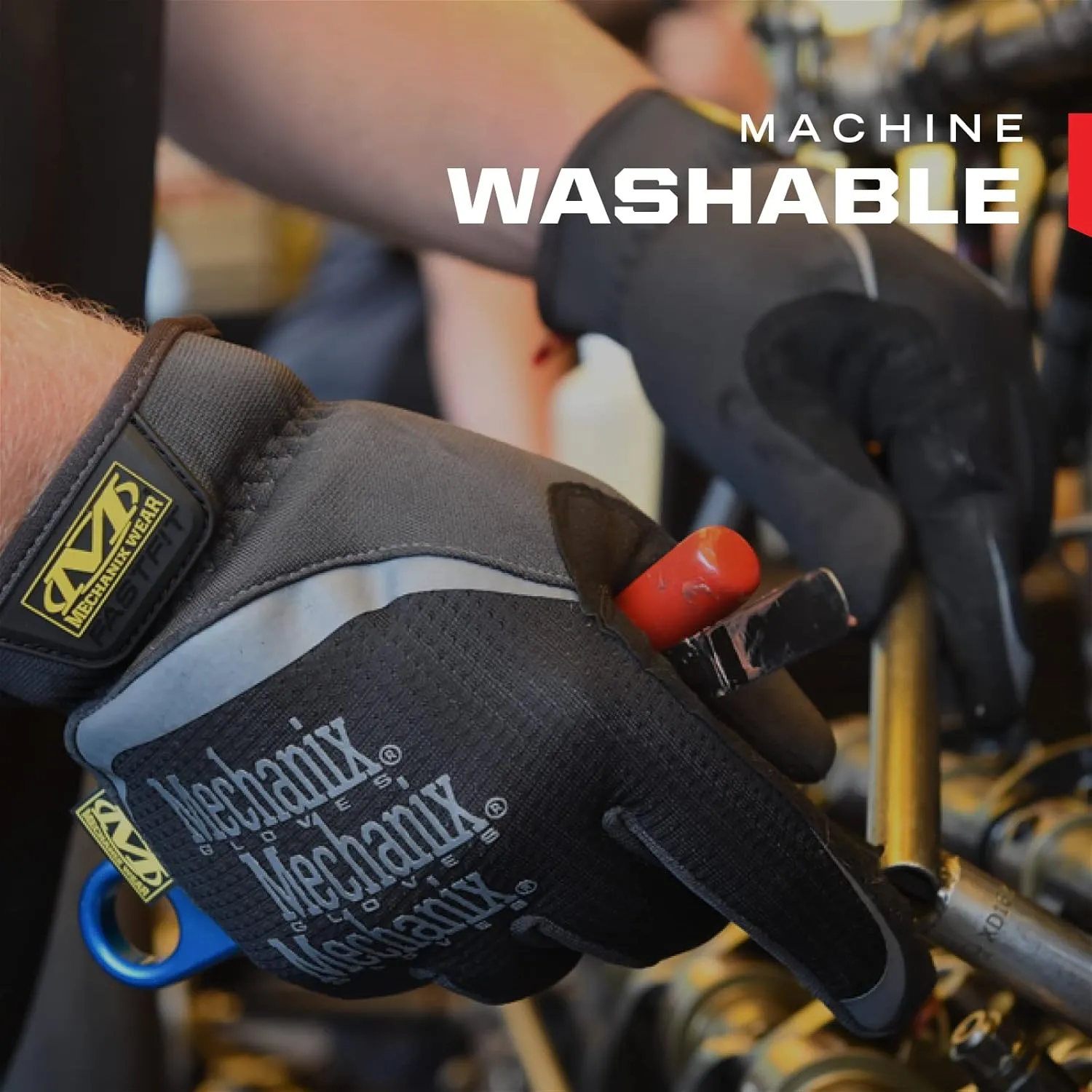 Mechanix Wear: FastFit Work Glove with Elastic Cuff for Secure Fit, Performance Gloves for Multi-Purpose Use, Touchscreen Capable Safety Gloves for Men (Black, Large)