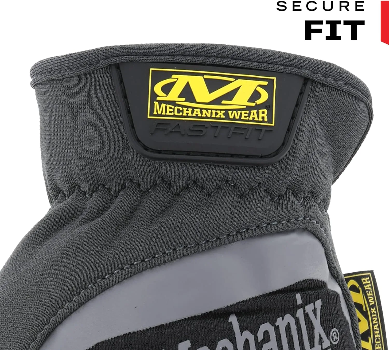 Mechanix Wear: FastFit Work Glove with Elastic Cuff for Secure Fit, Performance Gloves for Multi-Purpose Use, Touchscreen Capable Safety Gloves for Men (Black, Large)