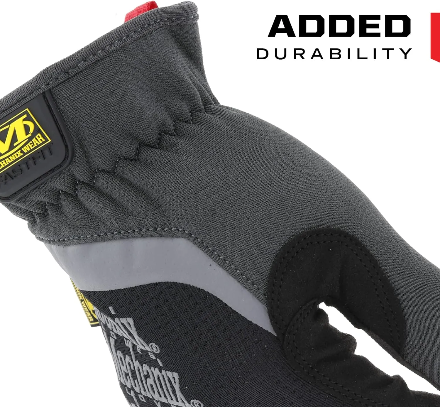 Mechanix Wear: FastFit Work Glove with Elastic Cuff for Secure Fit, Performance Gloves for Multi-Purpose Use, Touchscreen Capable Safety Gloves for Men (Black, Large)