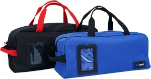 MELOTOUGH Canvas Tool Bag Heavy Duty Tool Tote Bag Combo Kit-1 Medium & 1 Big Tool Organizer Bags for Electrician,Technician,Carpenter (Black&Blue)