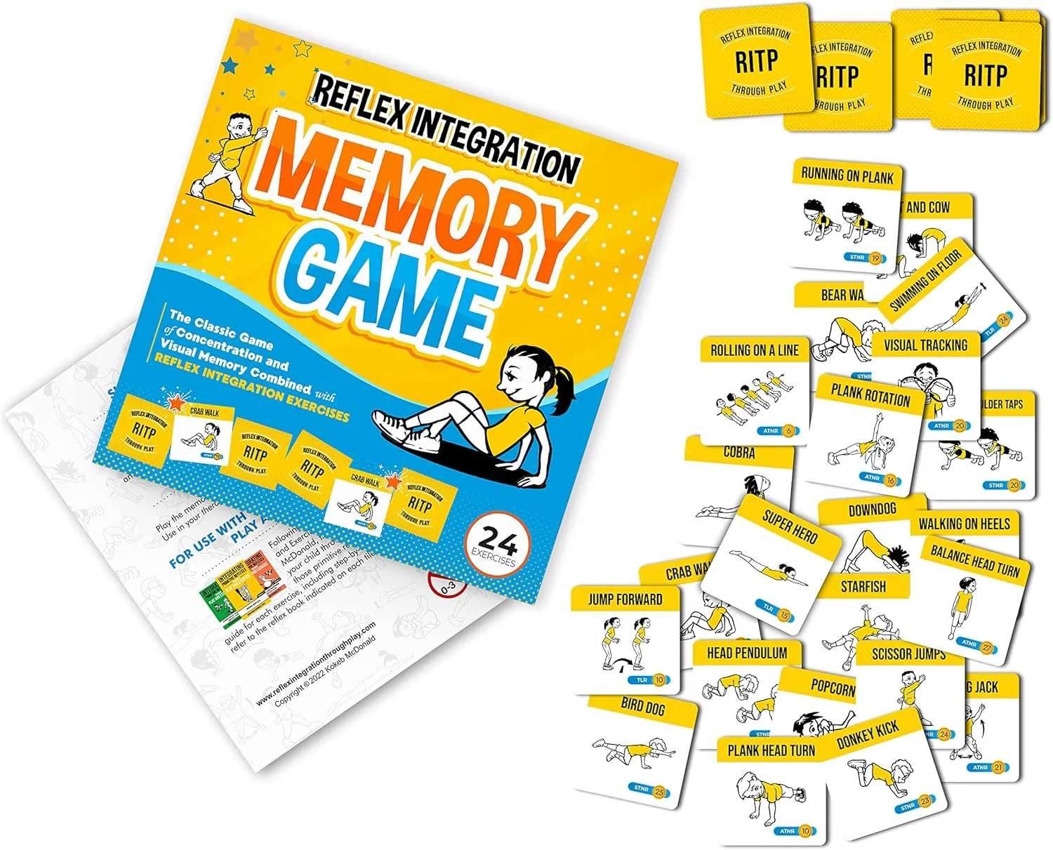 Memory Game Tiles - Concentration Exercises for Therapy, Home, School (ADHD, Autism)