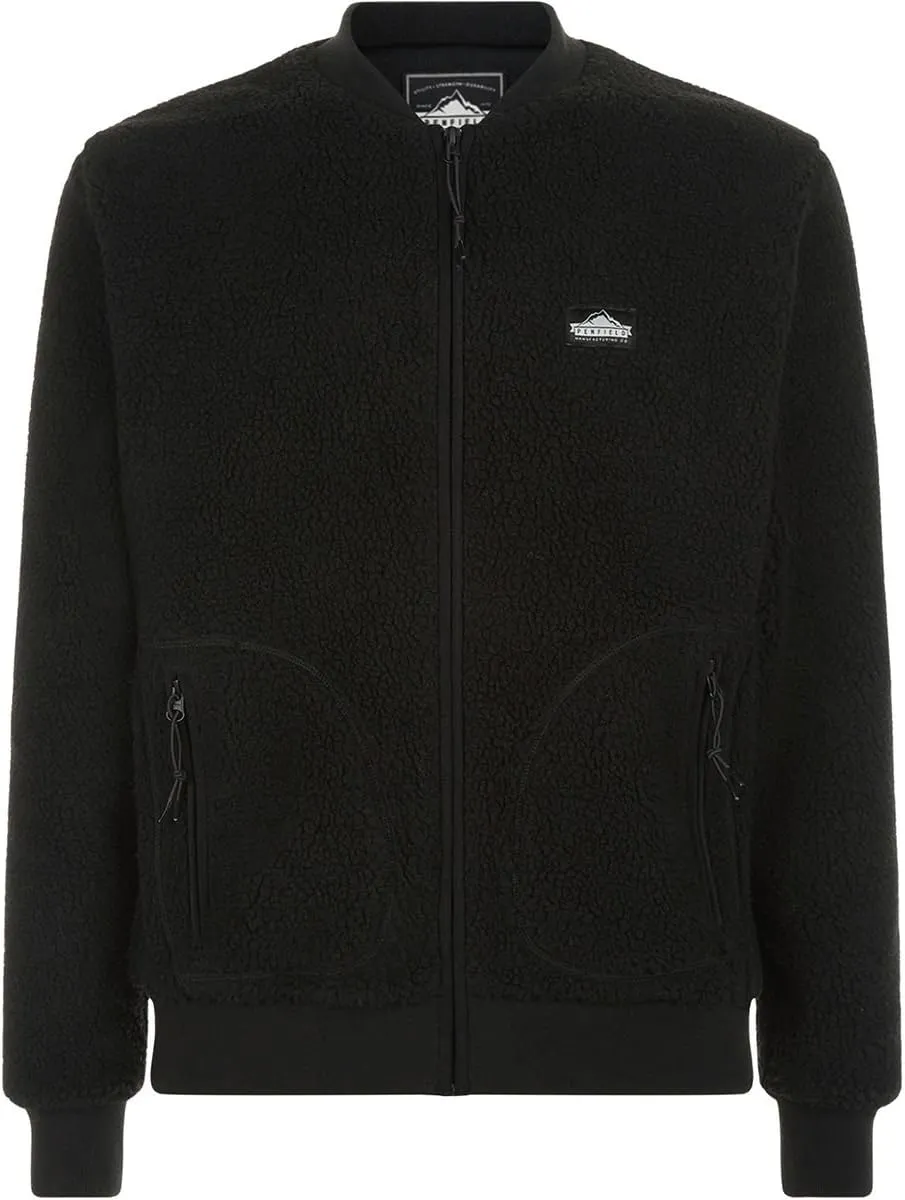 Men's Black Prescott Fleece Bomber Jacket