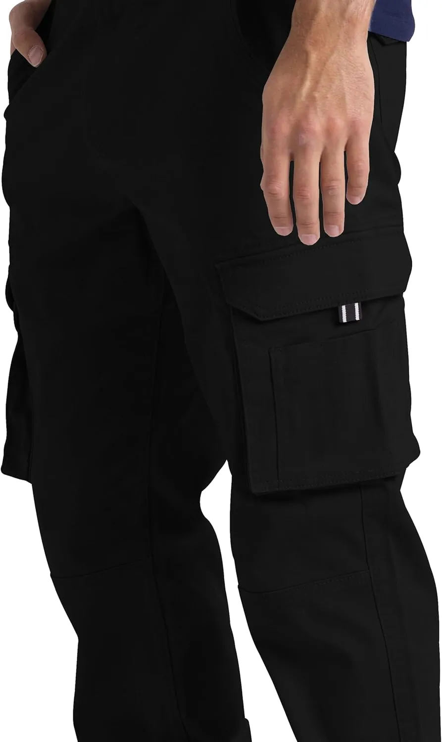Mens Cargo Pant 100% Cotton Slim-Fit Relaxed Tactical Hiking Heavy Duty Workwear 6 Pockets Outdoor Cargo Works Pants 32W-44W
